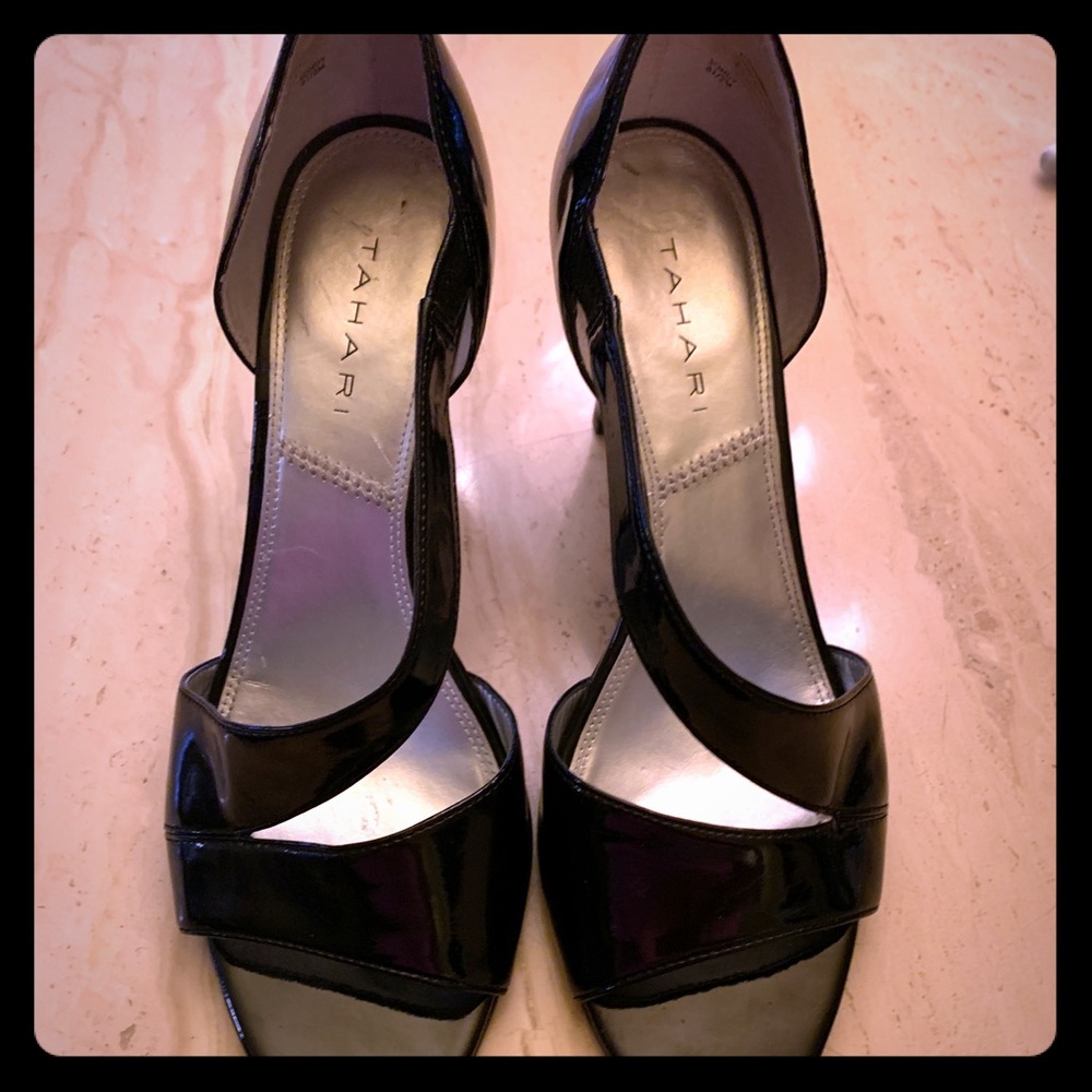 Tahari Black Patent Leather Heels
